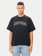 Koszulki męskie - Converse T-Shirt M Retro Chuck Ss Crew 10026428-A01 Czarny Regular Fit - miniaturka - grafika 1