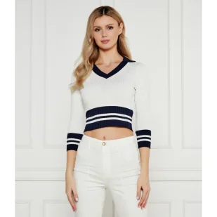 GUESS Polo SYDNEY Cropped Fit - Koszulki i topy damskie - miniaturka - grafika 1