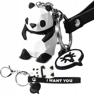 ZAWIESZKA BRELOCZEK BRELOK QUICK DO TELEFONU KLUCZY PLECAKA PANDA - Plecaki szkolne i tornistry - miniaturka - grafika 1