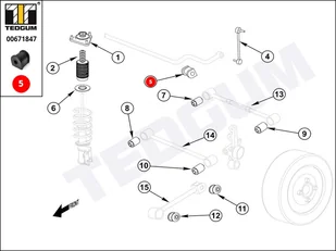 Poduszka stabilizatora TEDGUM 00671847 4881812050 00671847 - Układ zawieszenia - akcesoria - miniaturka - grafika 1