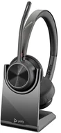 Akcesoria do telefonów stacjonarnych - Poly Voyager 4320 UC, V4320-M C bezprzewodowy stereofoniczny zestaw słuchawkowy Bluetooth z USB-C, z podstawką do ładowania, certyfikowany dla Microsoft Teams - miniaturka - grafika 1