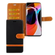 Etui i futerały do telefonów - Etui na telefon komórkowy Xiaomi Mi 10 z klapką i miejscem na kartę, kolor: Jeasn Black - miniaturka - grafika 1