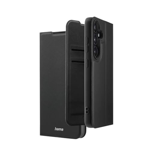 Hama Etui na telefon komórkowy Samsung Galaxy S25 (etui na telefon komórkowy, etui z przegródką na karty, funkcja stojaka, dodatkowa ochrona wyświetlacza i aparatu, magnes, etui z klapką, miękkie),