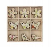 Pozostałe akcesoria dla plastyków - Galeria Papieru Ozdoby drewniane pudełko Ptaki/Motyle (27) - miniaturka - grafika 1