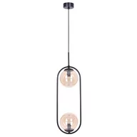 Lampy sufitowe - Efektowna lampa wisząca z bursztynowymi kloszami K-5121 z serii VENTA - miniaturka - grafika 1