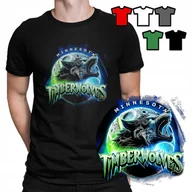 Koszulki męskie - KOSZULKA T-SHIRT MĘSKI WZORY - Minnesota Timberwolves KOSZYKÓWKA NBA - S - miniaturka - grafika 1