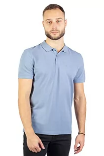 Koszulki męskie - Wrangler Męska koszulka polo, Stone WASH Blue, XL - grafika 1