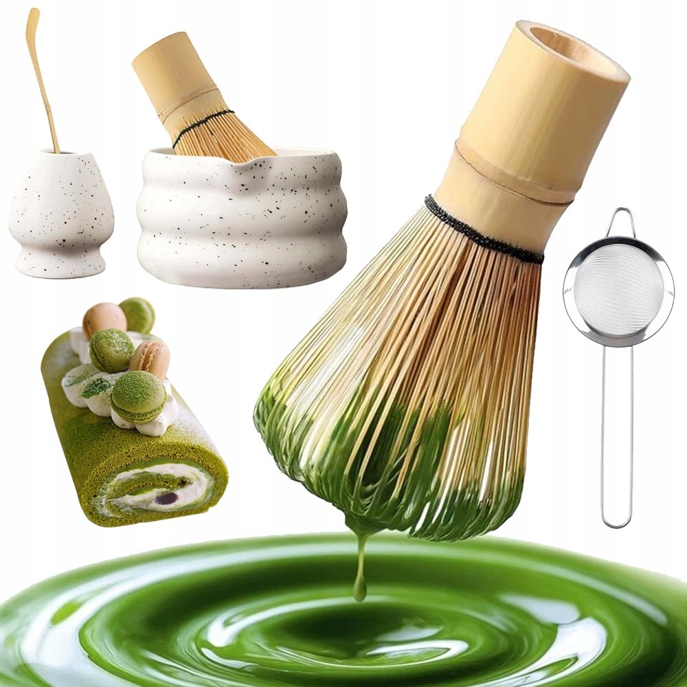 Premium Zestaw Do Matchy: Ceramika, Bambus Chasen Chashaku Łatwe Parzenie