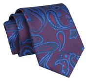 Krawaty i muchy męskie - Krawat - ALTIES - Czerwono-Niebieski w Duże Wzory - Alties - miniaturka - grafika 1