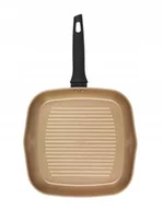 Patelnie - Russell Hobbs patelnia grillowa powłoka nieprzywierająca czarno-złota 28 cm - miniaturka - grafika 1