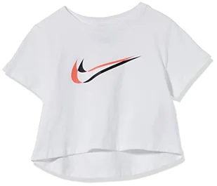 NIKE Koszulka dziewczęca G NSW SS Crop Tee, biała, M - Koszulki dla dziewczynek - miniaturka - grafika 1