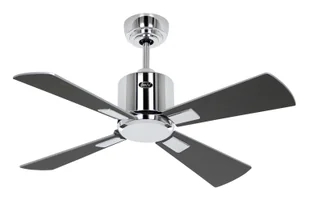 Energooszczędny wentylator sufitowy z pilotem Eco Neo III WiFi 92 cm chrom szczotkowany Wenge / srebrnoszare łopatki - Wentylatory sufitowe - miniaturka - grafika 1