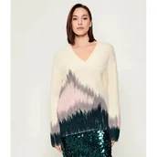 Swetry damskie - Patrizia Pepe Wełniany sweter Oversize fit - miniaturka - grafika 1