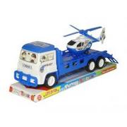 Samoloty i helikoptery - Ciężarówka policyjna z przyczepą i helikopterem - miniaturka - grafika 1