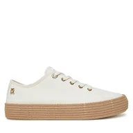 Espadryle damskie - Espadryle Tommy Hilfiger Vulc Espadrille Sneaker FW0FW08404 Biały - miniaturka - grafika 1