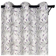 Zasłony - Voppi Zasłona ze wzorem 140 x 240 cm zasłona na przelotkach w fioletowe kwiaty lawendy lawenda wzór - miniaturka - grafika 1