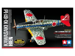 Tamiya 25424 1:48 Kawasaki Ki-61-Id Hien (Tony) Silver Color Plated (W/Camo Decals) - Modele do sklejania - miniaturka - grafika 1