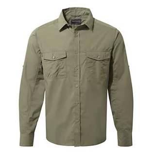 Koszule męskie - Craghoppers Kiwi Bluzka z długim rękawem Mężczyźni, pebble S 2020 Koszulki bazowe z długim rękawem CMS338-62A-S - grafika 1