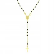 Biżuteria religijna - Naszyjnik Srebro 925 różaniec krzyżyk - miniaturka - grafika 1