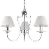 Lampy sufitowe - Lampa wisząca abażur RIGA P03755CH-WH - Cosmo Light - miniaturka - grafika 1