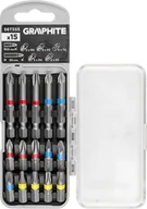 Bity - Zestaw bitów PH2x2, PH3, PZ2x2 x 50 mm, PH1/2/3, PZ1/2/3, TX10/20/25/30 x 25 mm, 15 szt. - miniaturka - grafika 1