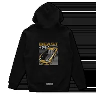 Odzież do sportów motorowych - Czarna bluza z kapturem Toyota Supra mk4 BEAST-S - miniaturka - grafika 1