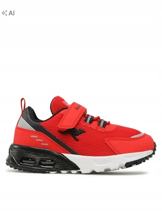 KANGAROOS CZEWONE SPORTOWE BUTY DZIECIĘCE NISKIE RZEPY 38 16PA