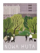 Kartki okolicznościowe i zaproszenia - Pocztówka. Kraków. Nowa Huta 105X145 Mm. Sylver Rocket Studio - miniaturka - grafika 1