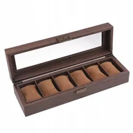 Pudełka i szkatułki - Szkatułka Na Zegarki Etui Organizer Pudełko Ekspozytor Na Prezent 6 Szt G42 - miniaturka - grafika 1