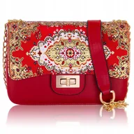 Torebki damskie - Torebka Damska Mała Na Ramię Crossbody Wizytowa Z Ekoskóry Orientalny Wzór - miniaturka - grafika 1