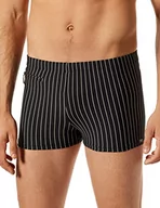 Kąpielówki męskie - Schiesser Męskie kąpielówki Badehose Komfort Mit Bein, Czarny, 3XL - miniaturka - grafika 1