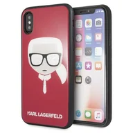 Etui i futerały do telefonów - Karl Lagerfeld Etui Hard Case iPhone Xs, X , czerwone 3700740444818 - miniaturka - grafika 1