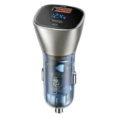 Ładowarki samochodowe - USAMS Ład. sam. C29 72W USB-A/USB-C Fast Charge jasno złoty/light gold CC155CC01 (US-CC155) - miniaturka - grafika 1