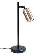 Lampy stojące - Lampka na biurko z kloszem w kształcie tuby czarny + złoty - A577 Merlox - miniaturka - grafika 1