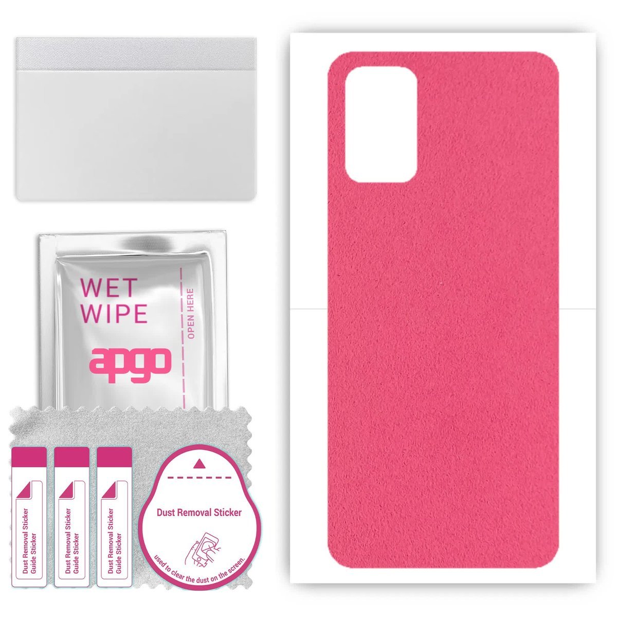 Folia naklejka skórka strukturalna na TYŁ Zamsz do Samsung Galaxy A02s - Zamsz Różowy - apgo SKINS