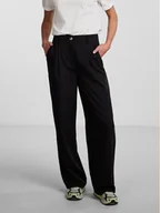 Spodnie damskie - Pieces Spodnie materiałowe Thelma 17137934 Czarny Relaxed Fit - miniaturka - grafika 1