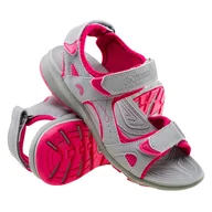 Sandały damskie - Damskie Sandały ELBRUS ALVERA WO'S 4773-LT GREY/CERISE - miniaturka - grafika 1