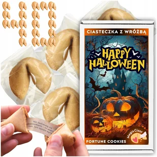 Ciasteczka z Wróżbą Magia Przeznaczenia na Halloween dla Gości 40 sztuk - Pieczywo chrupkie - miniaturka - grafika 1