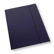 Teczki i skoroszyty - Penword Teczka A4 z gumką lakier granatowa 350gsm (10szt) - miniaturka - grafika 1