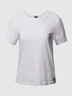 Koszulki i topy damskie - T-shirt z detalem z logo - miniaturka - grafika 1