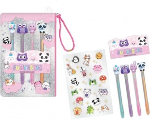 Długopisy żelowe z naklejkami w saszetce Zwierzątka - Długopisy - miniaturka - grafika 1