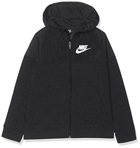 Nike bluza chłopięca B Nsw Hoodie Fz Av czarny czarny/biały X-L