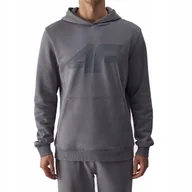 Bluzy męskie - Bluza Męska 4F Z Kapturem Ciepła Dresowa Bawełna Kangurek SM1464 25S r. XL - miniaturka - grafika 1