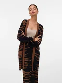 Swetry damskie - ONLY Kardigan w kolorze brązowo-czarnym - miniaturka - grafika 1