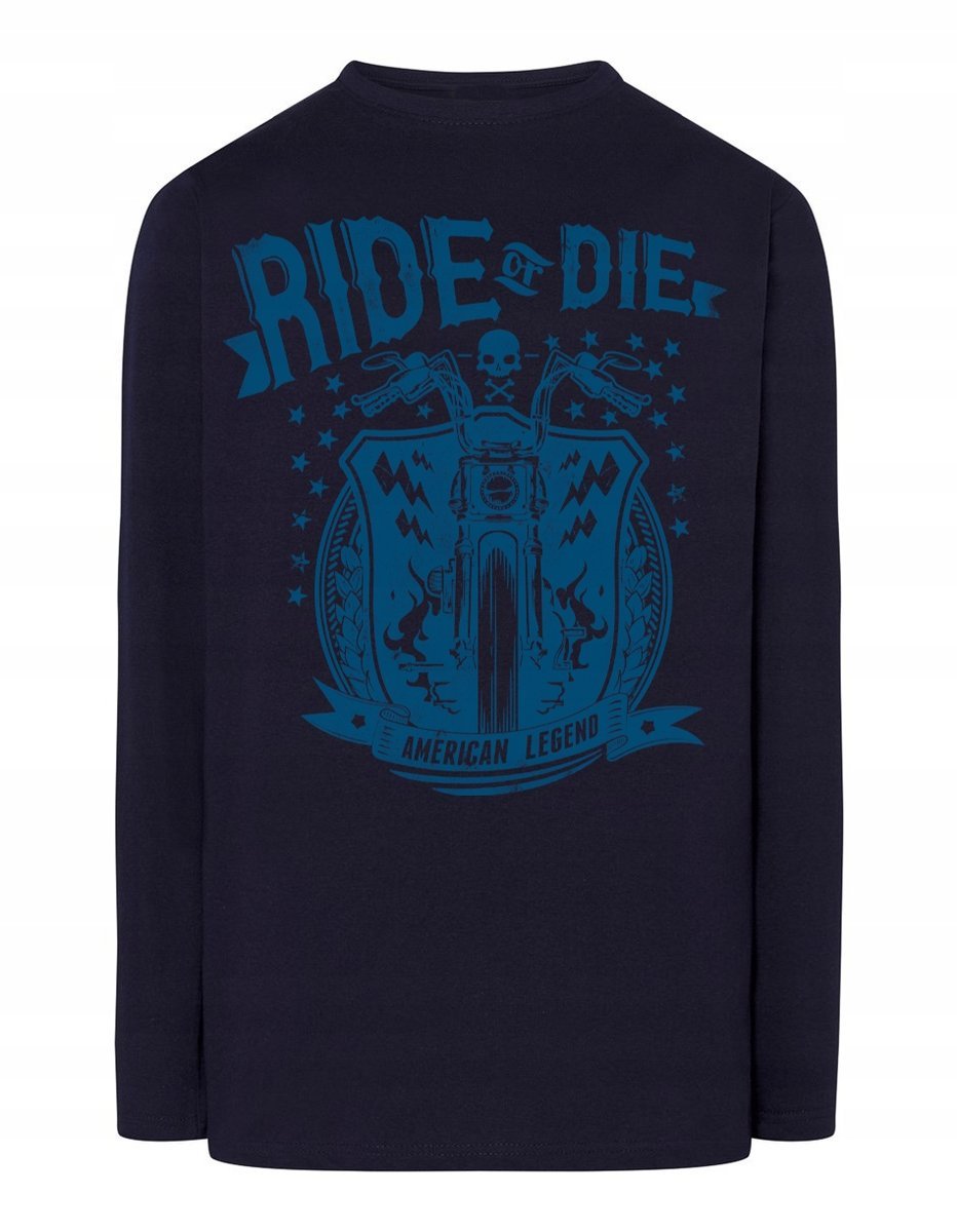 Longsleeve męski nadruk Ride or Die r.5XL