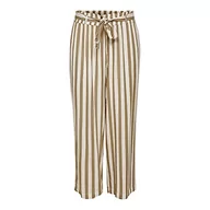 Spodnie damskie - Only Onlastrid Life Culotte Spodnie Wvn Noos Spodnie Damskie, Cloud Dancer/Stripes:beżowy paski, 28 - miniaturka - grafika 1