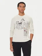 Piżamy męskie - United Colors Of Benetton Koszulka piżamowa 3VR54M025 Beżowy Regular Fit - miniaturka - grafika 1