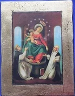 Ikony i obrazy sakralne - Ikona Matka Boża Pompejańska 13 x 17 cm - miniaturka - grafika 1