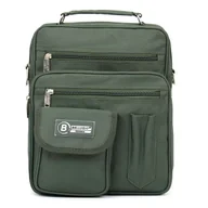 Torby męskie - Torba męska do pracy A4 Bellugio ciemnozielona - miniaturka - grafika 1
