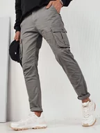 Spodnie męskie - Spodnie męskie bojówki szare Dstreet UX4255 - miniaturka - grafika 1